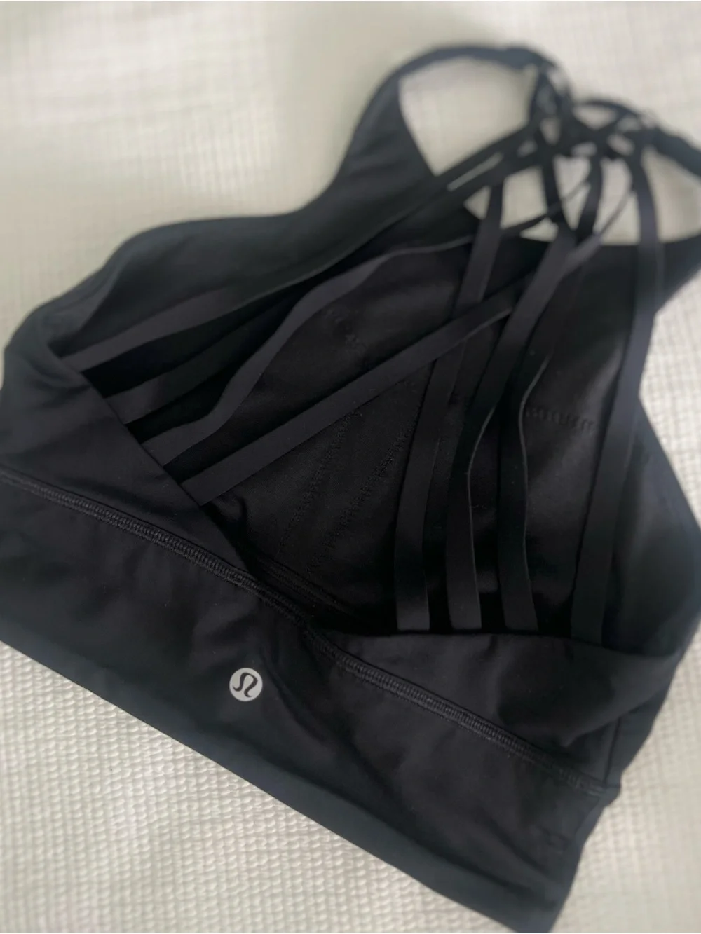 lululemon athletica Black Strappy Back Sports Bra